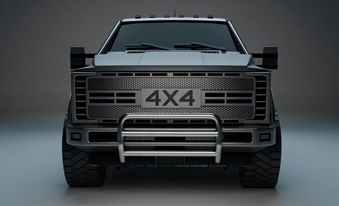 Ironclad V8  Tactical 4x4 Pickup Low-poly 3D model 2