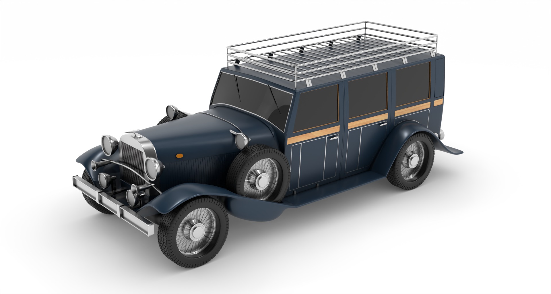 Overland Vehicle Low-poly 3D model_1