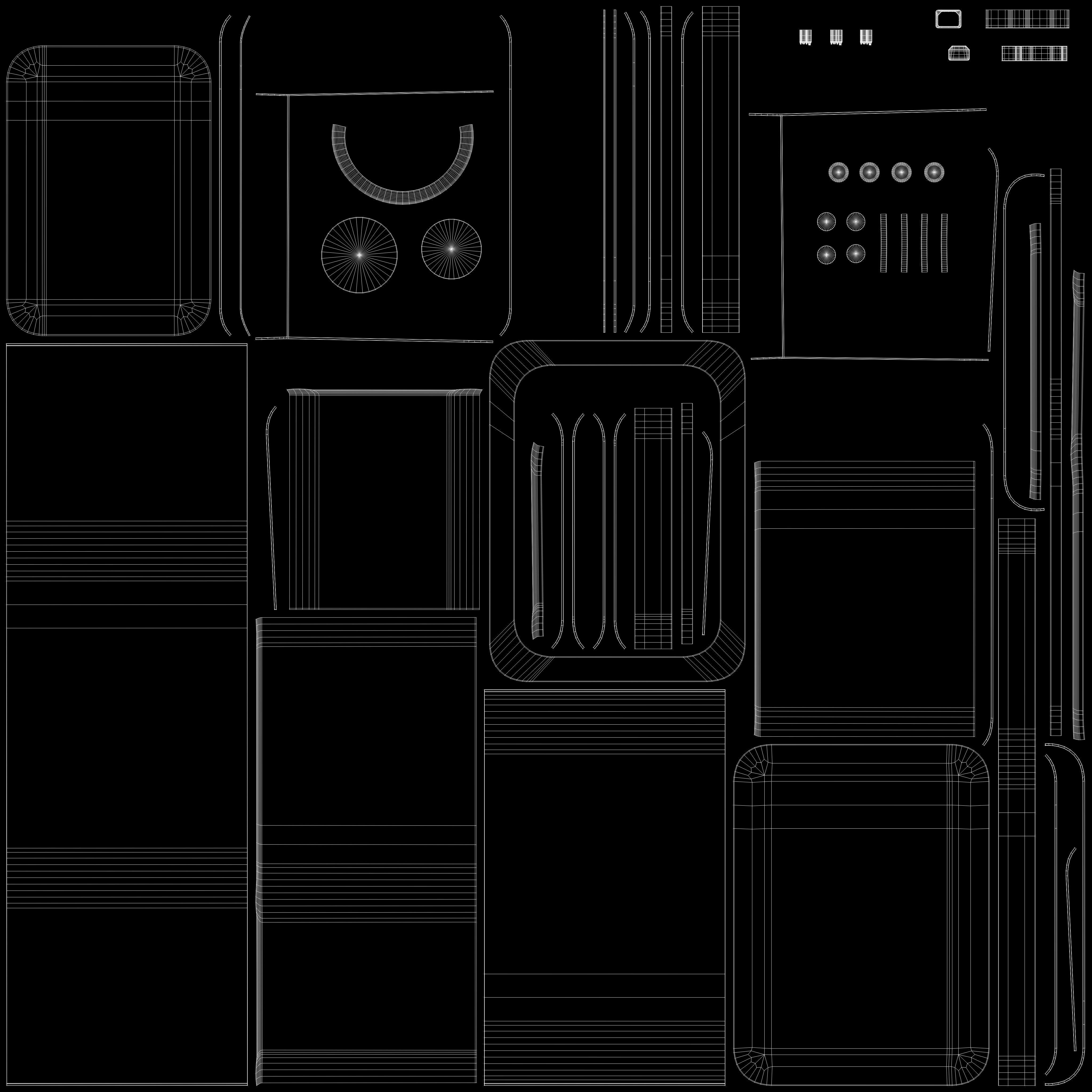 Ice maker Low-poly 3D model_12