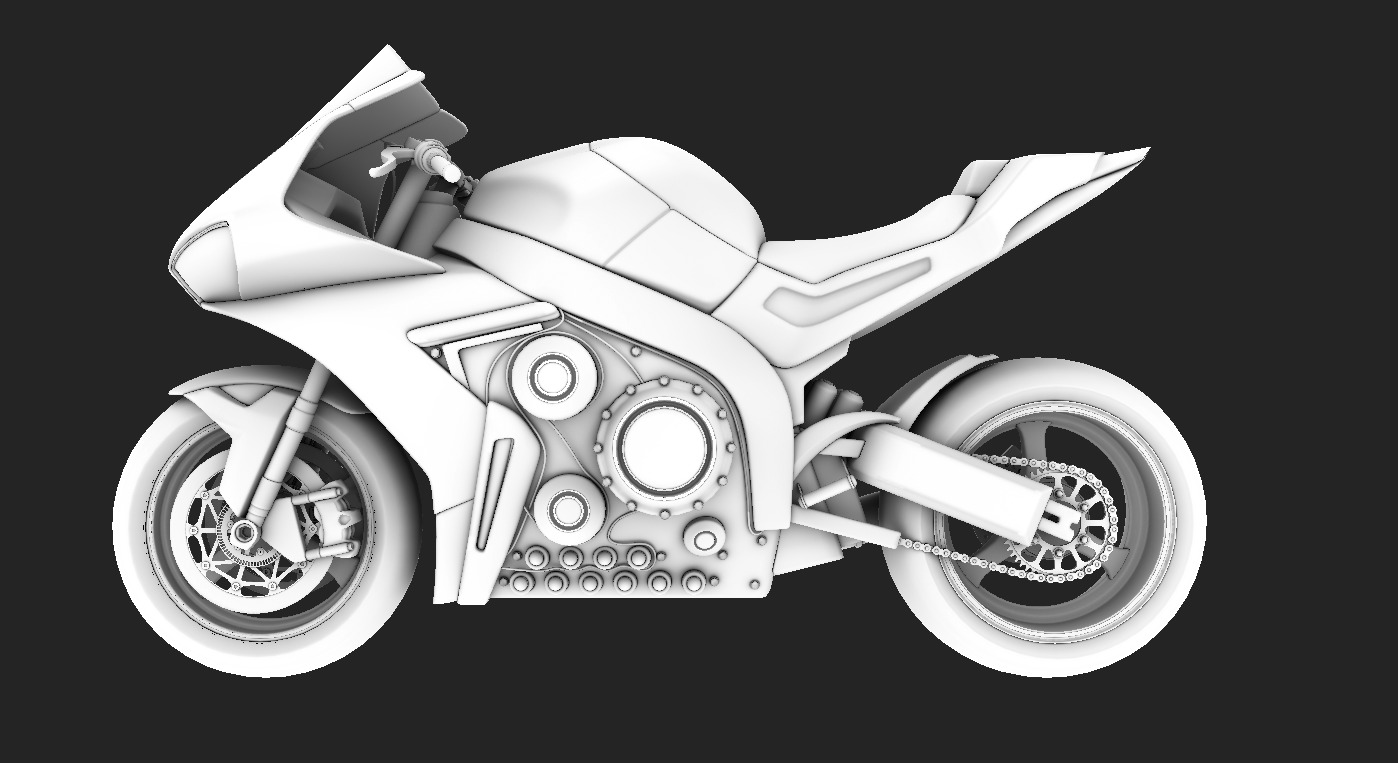 Standard Motorcycle 3D model_6