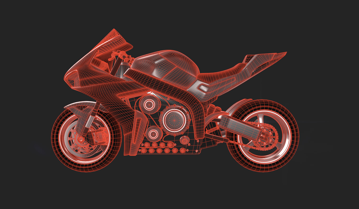 Standard Motorcycle 3D model_7