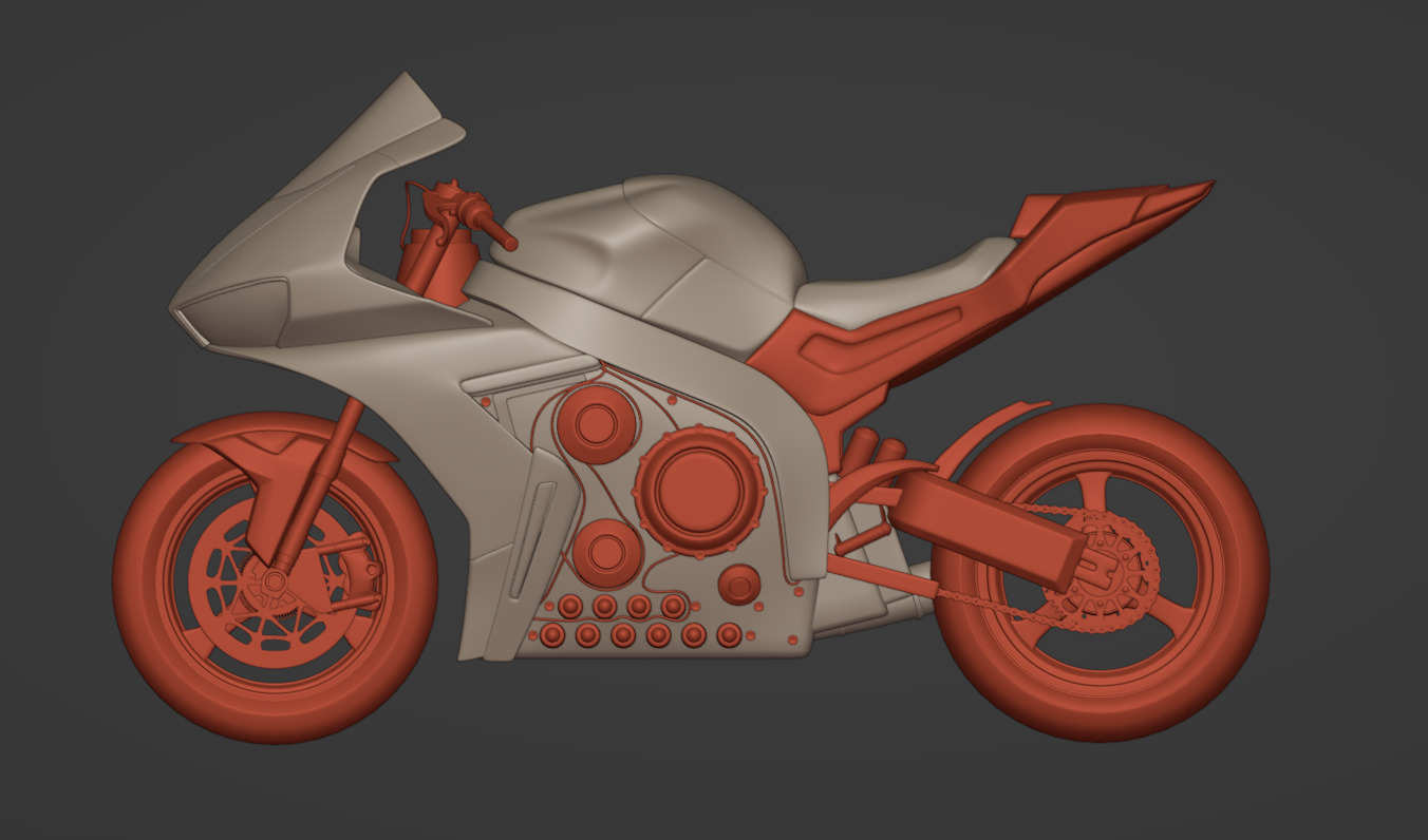 Standard Motorcycle 3D model_5