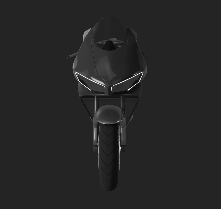Standard Motorcycle 3D model_2
