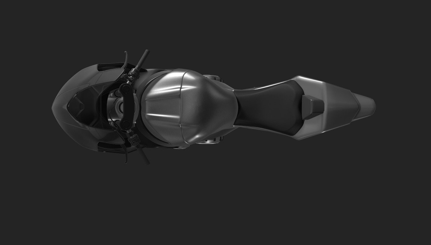 Standard Motorcycle 3D model_3