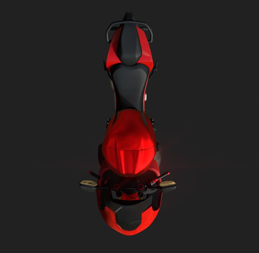 Sport Touring Motorcycle 3D model_3