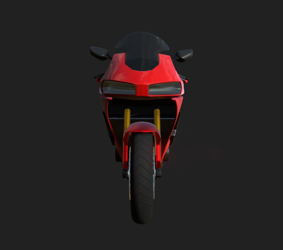 Sport Touring Motorcycle 3D model_2