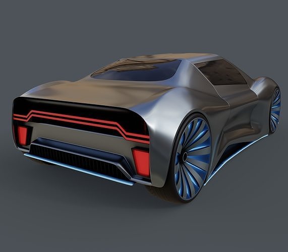 Electric Hybrid Coupe Car 3D model