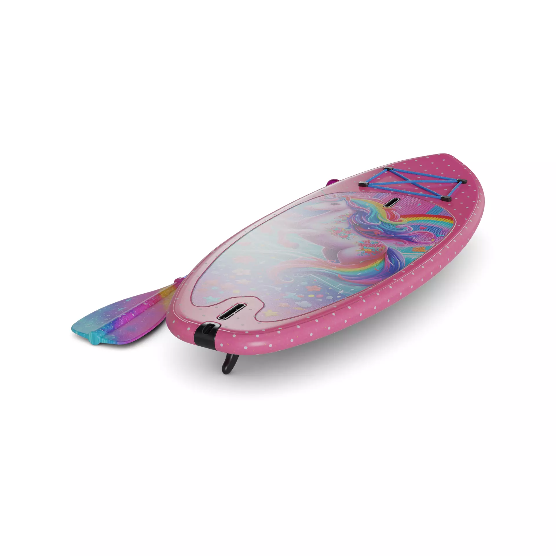 Paddle Board Low-poly 3D model_0