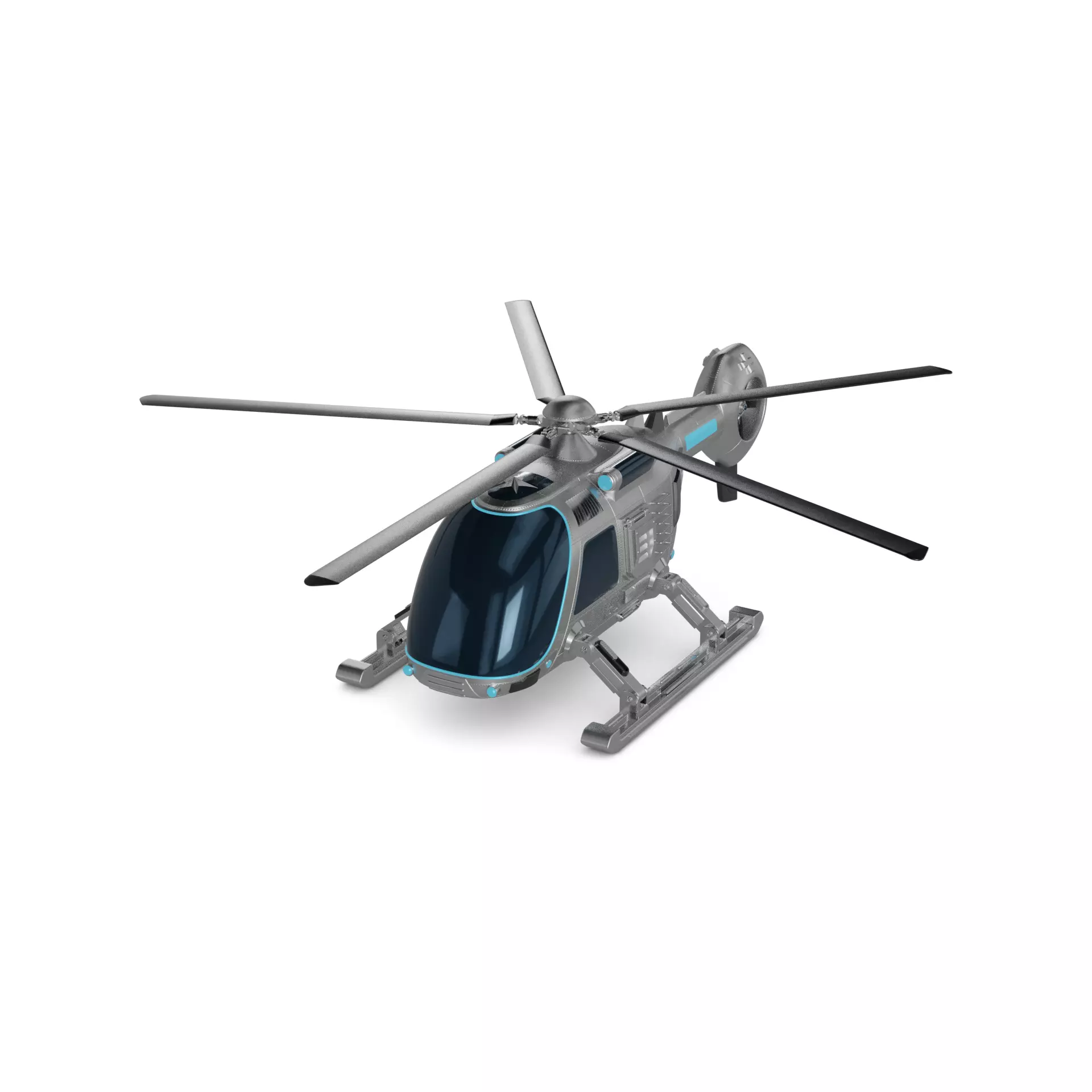 Medium Helicopter 3D model_0