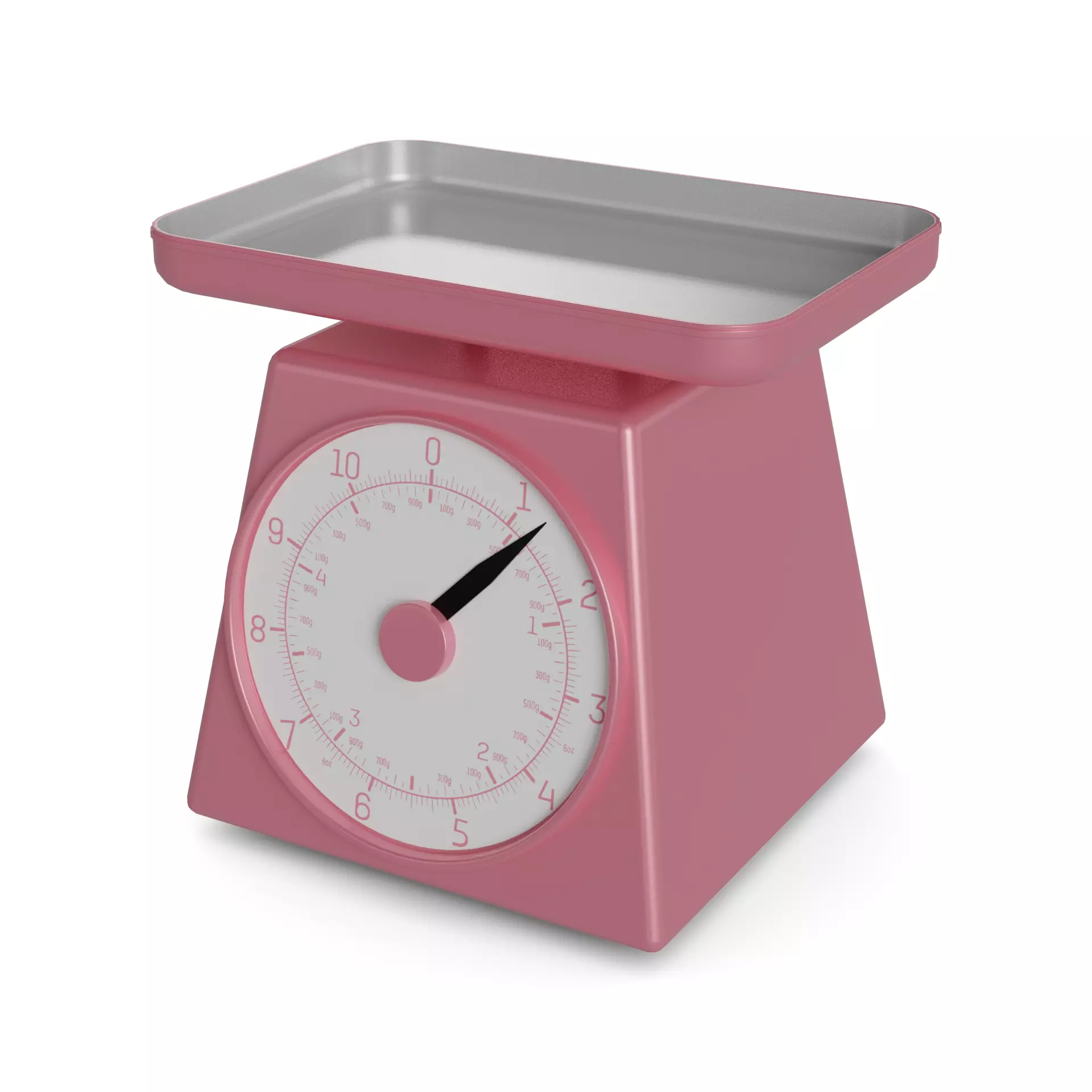 Kitchen scale Low-poly 3D model_0