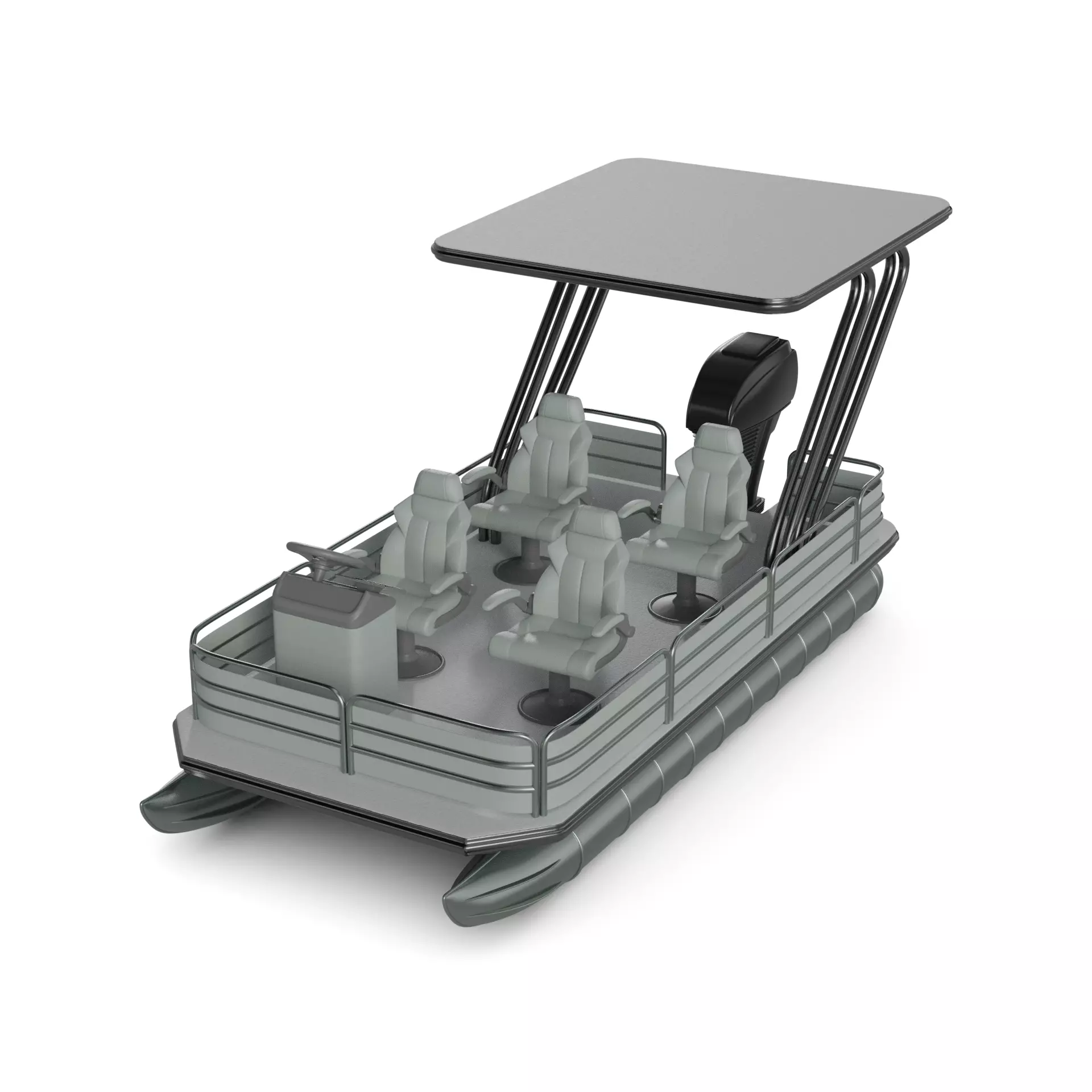 Leisure Pontoon 3D model_0
