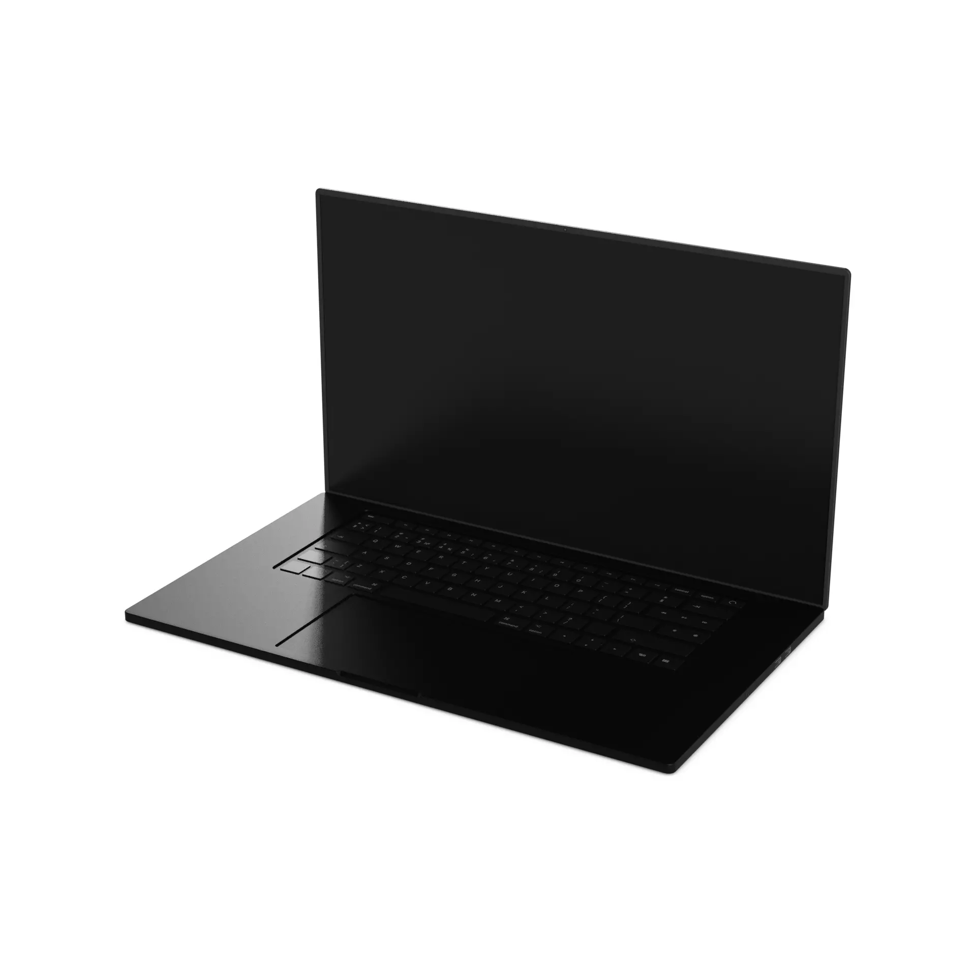 Laptop Ultrabook Low-poly 3D model_0