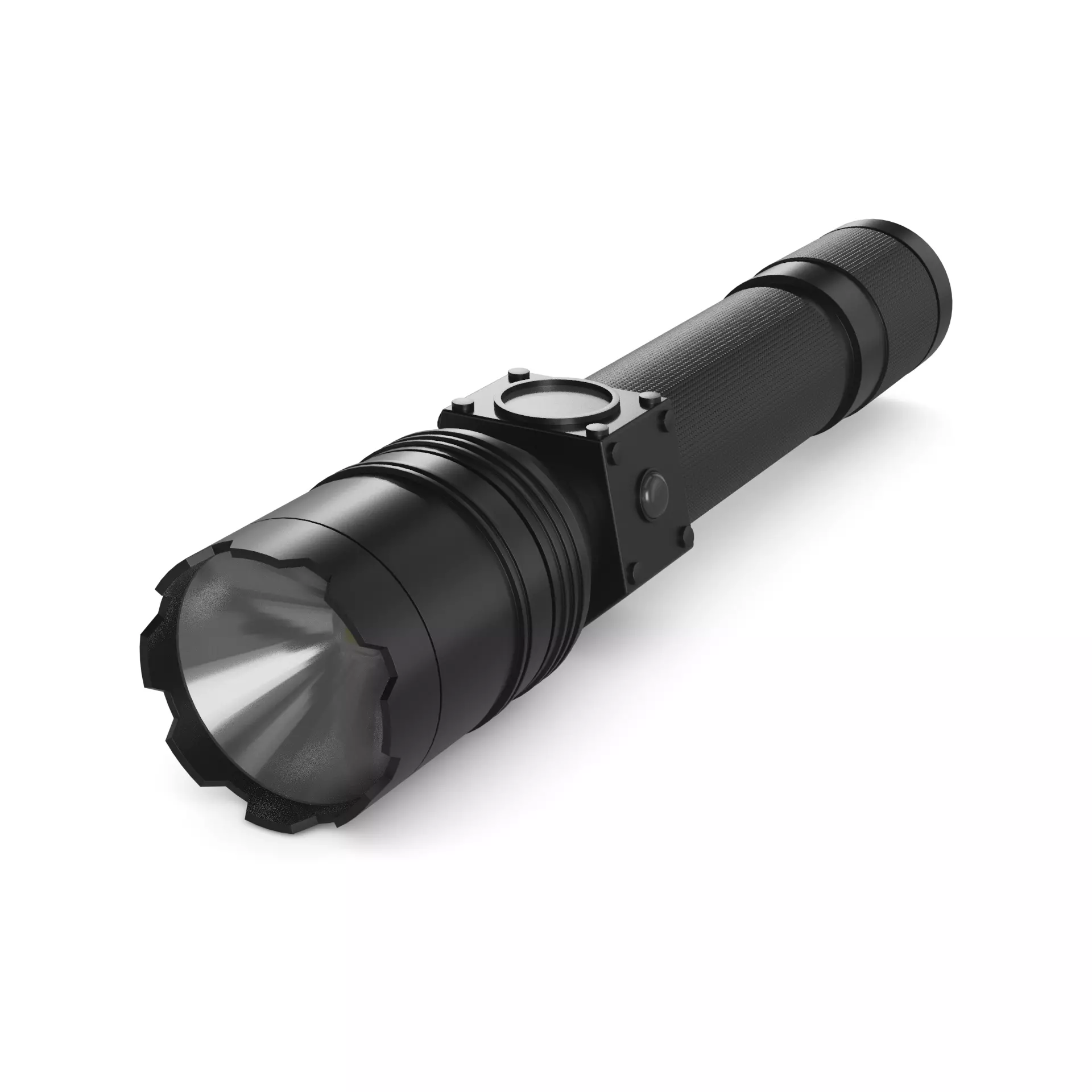 Flashlight Low-poly 3D model_0