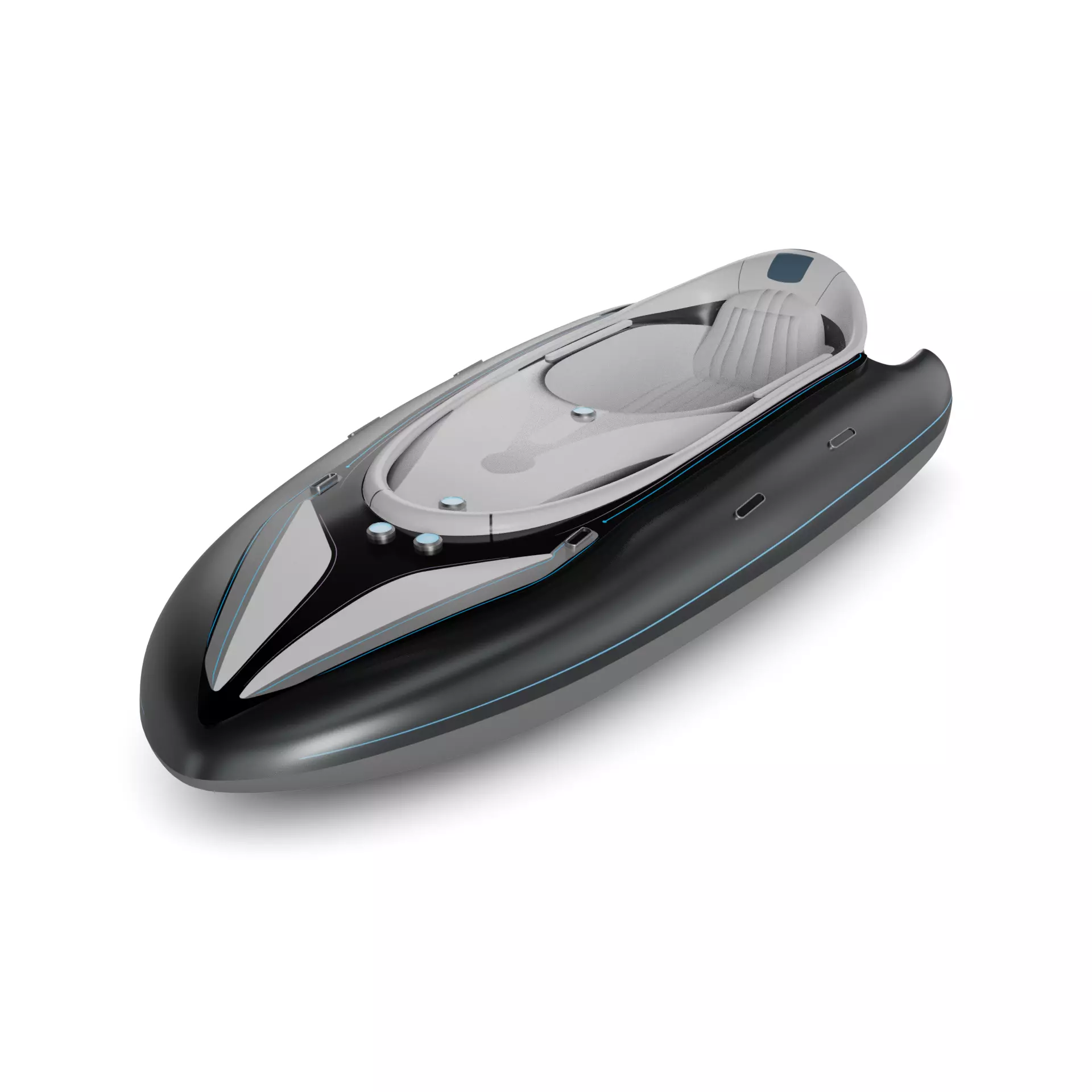 Inflatable Dinghy 3D model_0