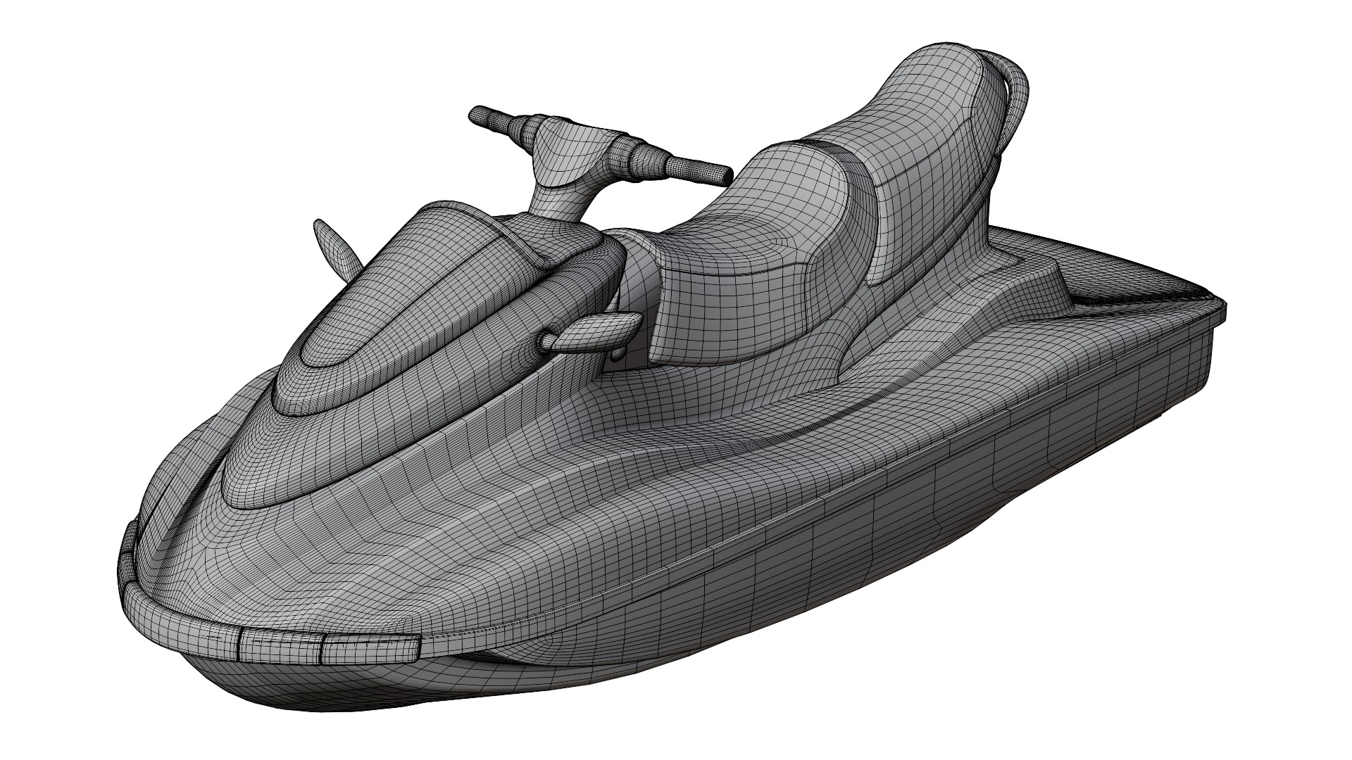 Jet Ski Low-poly 3D model_11