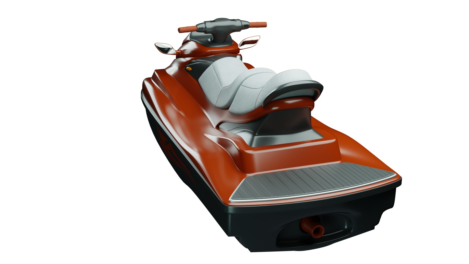 Jet Ski Low-poly 3D model_12