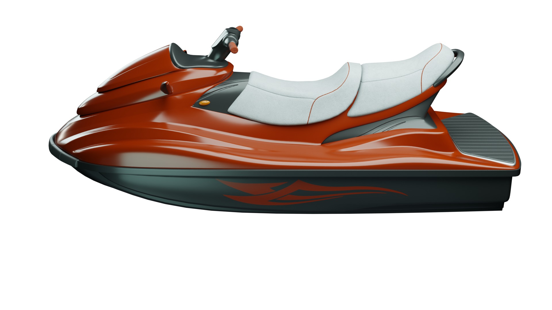 Jet Ski Low-poly 3D model_7