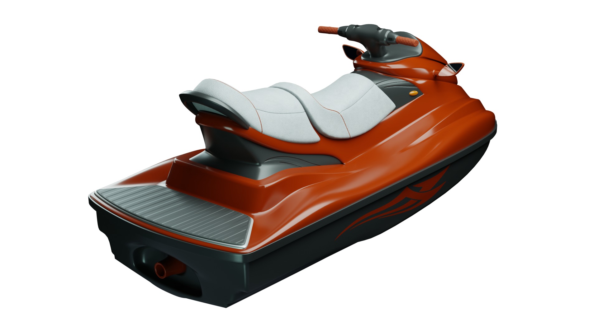 Jet Ski Low-poly 3D model_5