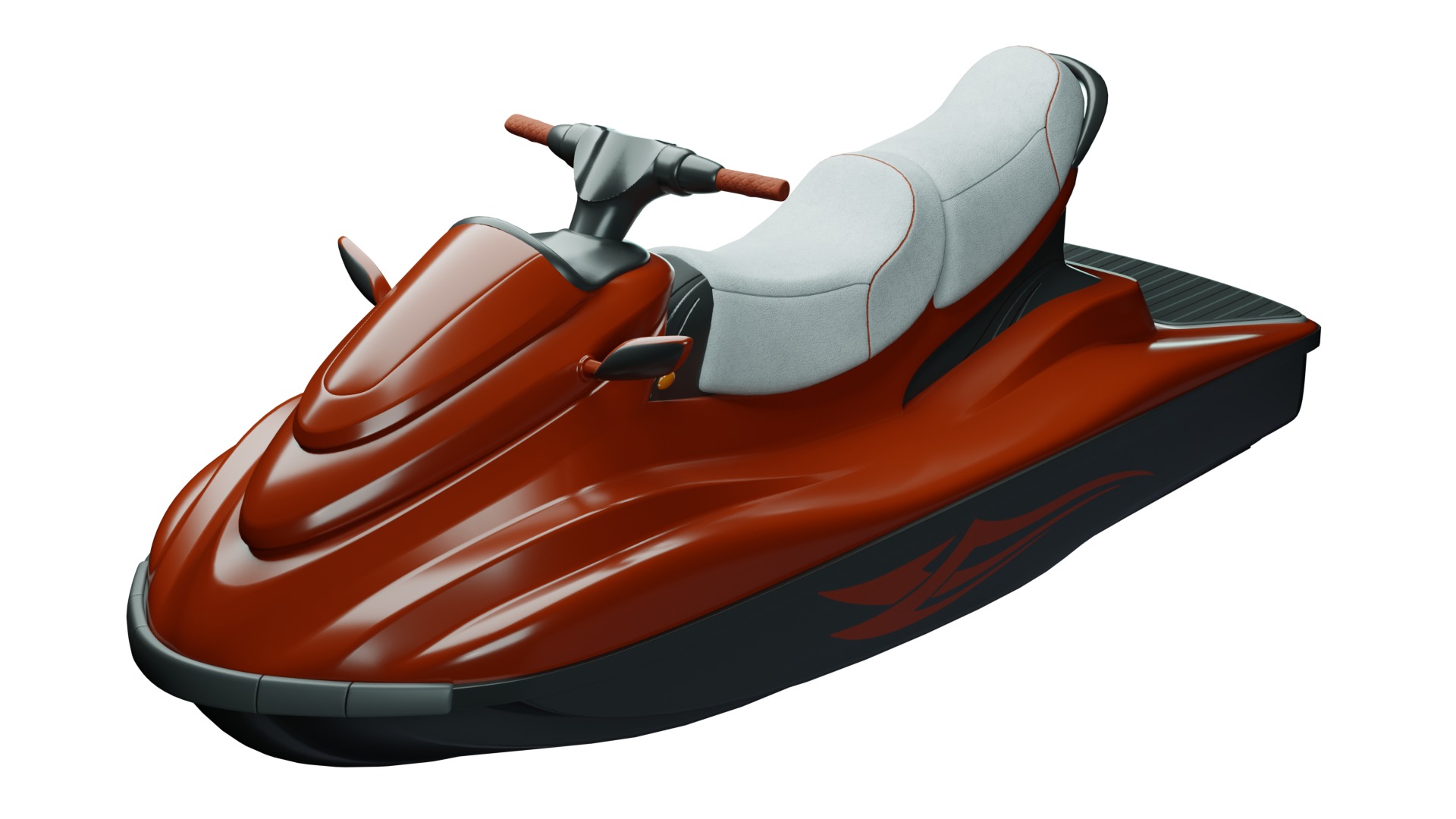 Jet Ski Low-poly 3D model_3