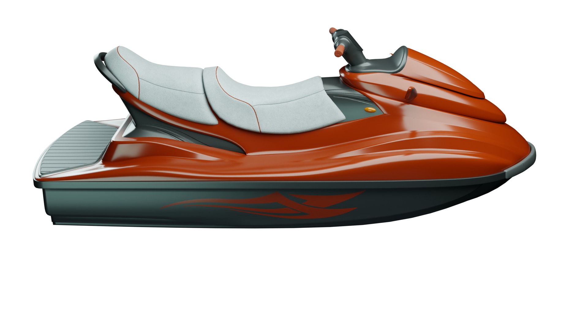 Jet Ski Low-poly 3D model_6
