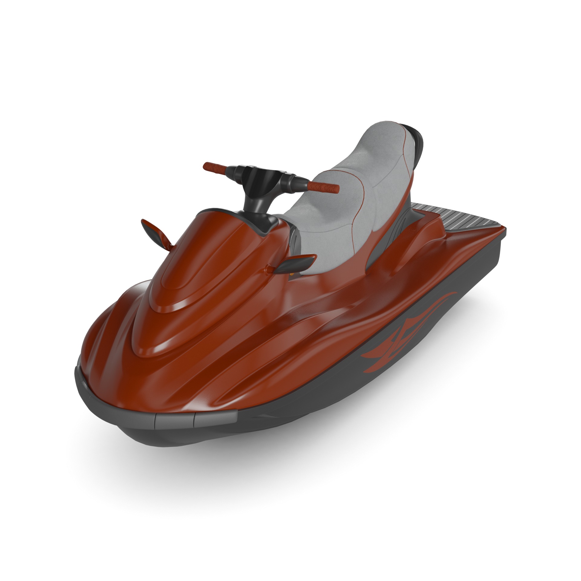 Jet Ski Low-poly 3D model_10