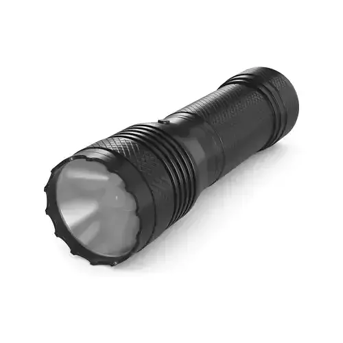 Tactical Flashlight Low-poly 3D model
