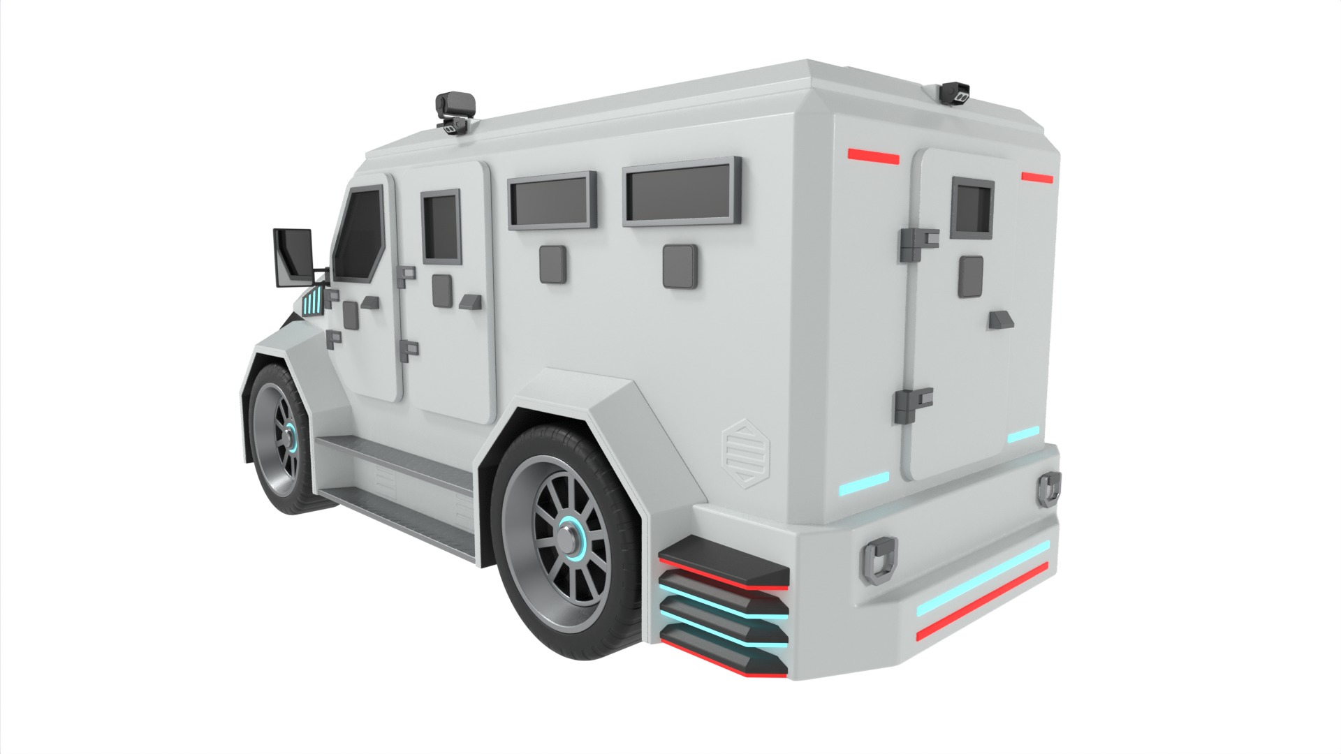 Cash Transport Vehicle 3D model_2