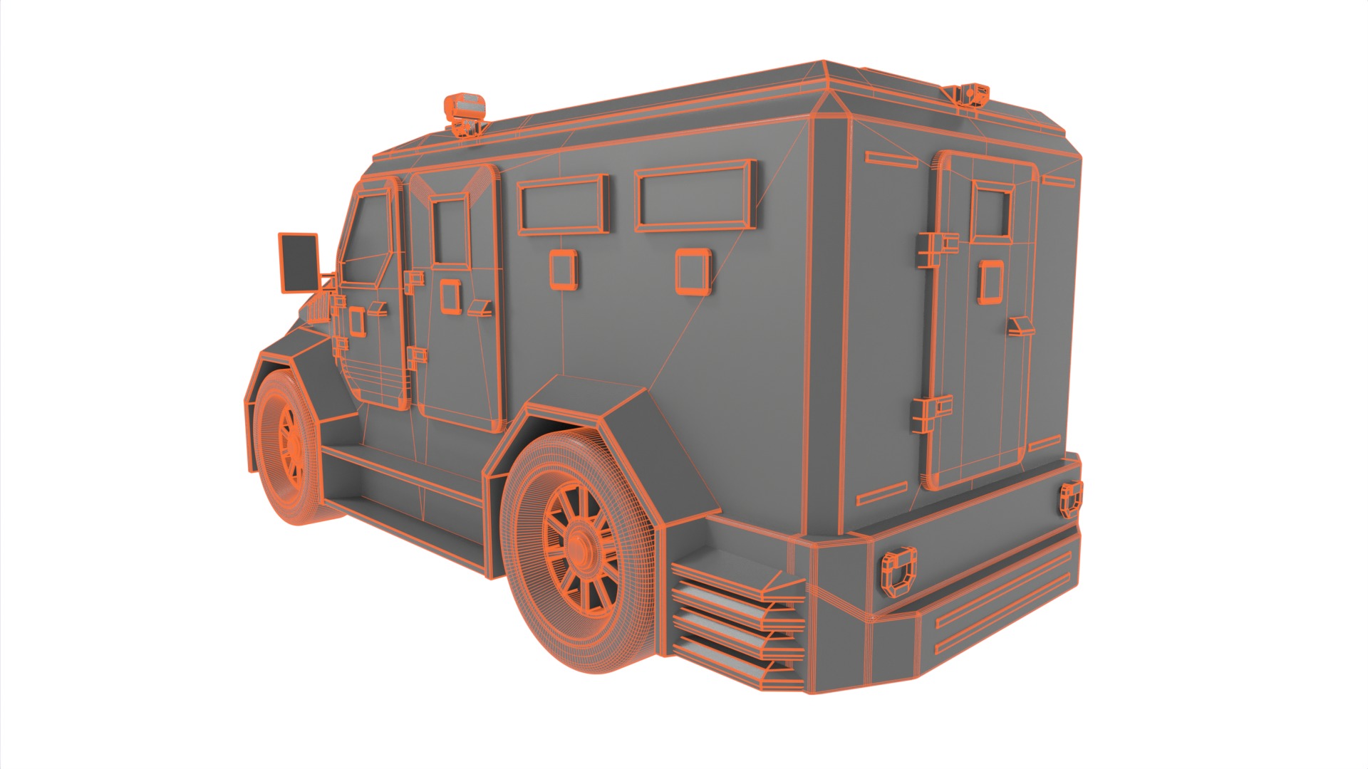 Cash Transport Vehicle 3D model_9