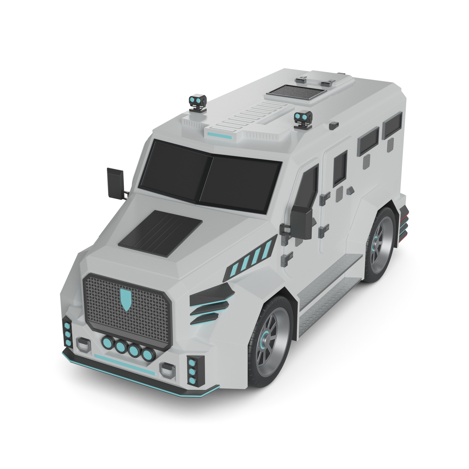 Cash Transport Vehicle 3D model_14