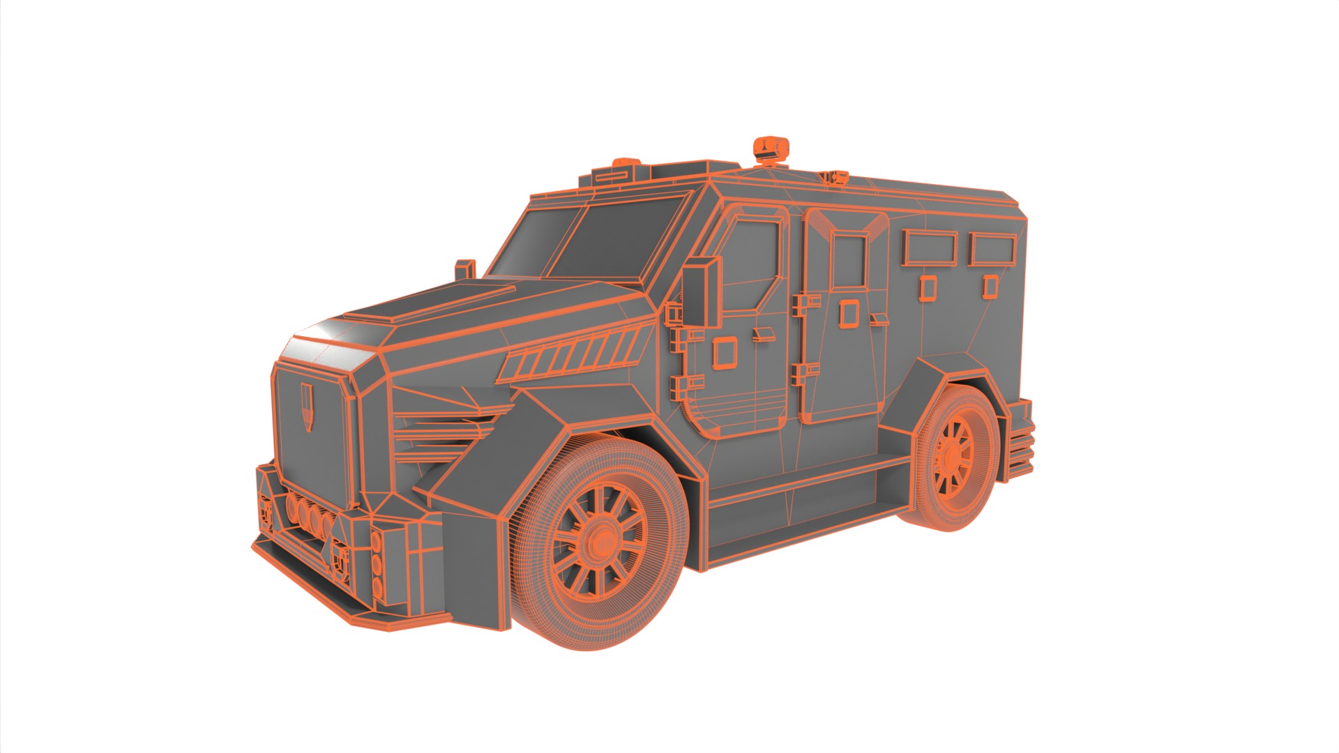 Cash Transport Vehicle 3D model_8