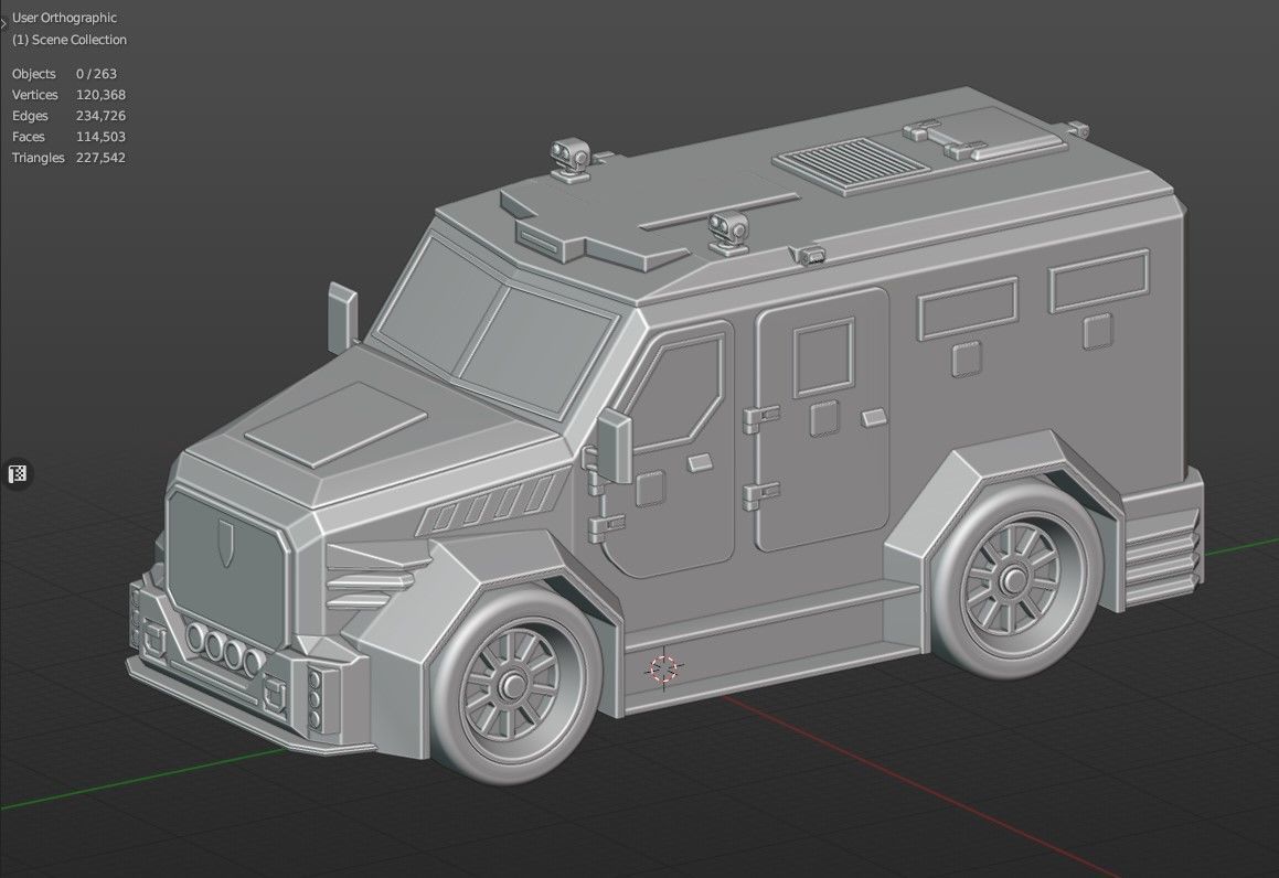 Cash Transport Vehicle 3D model_7