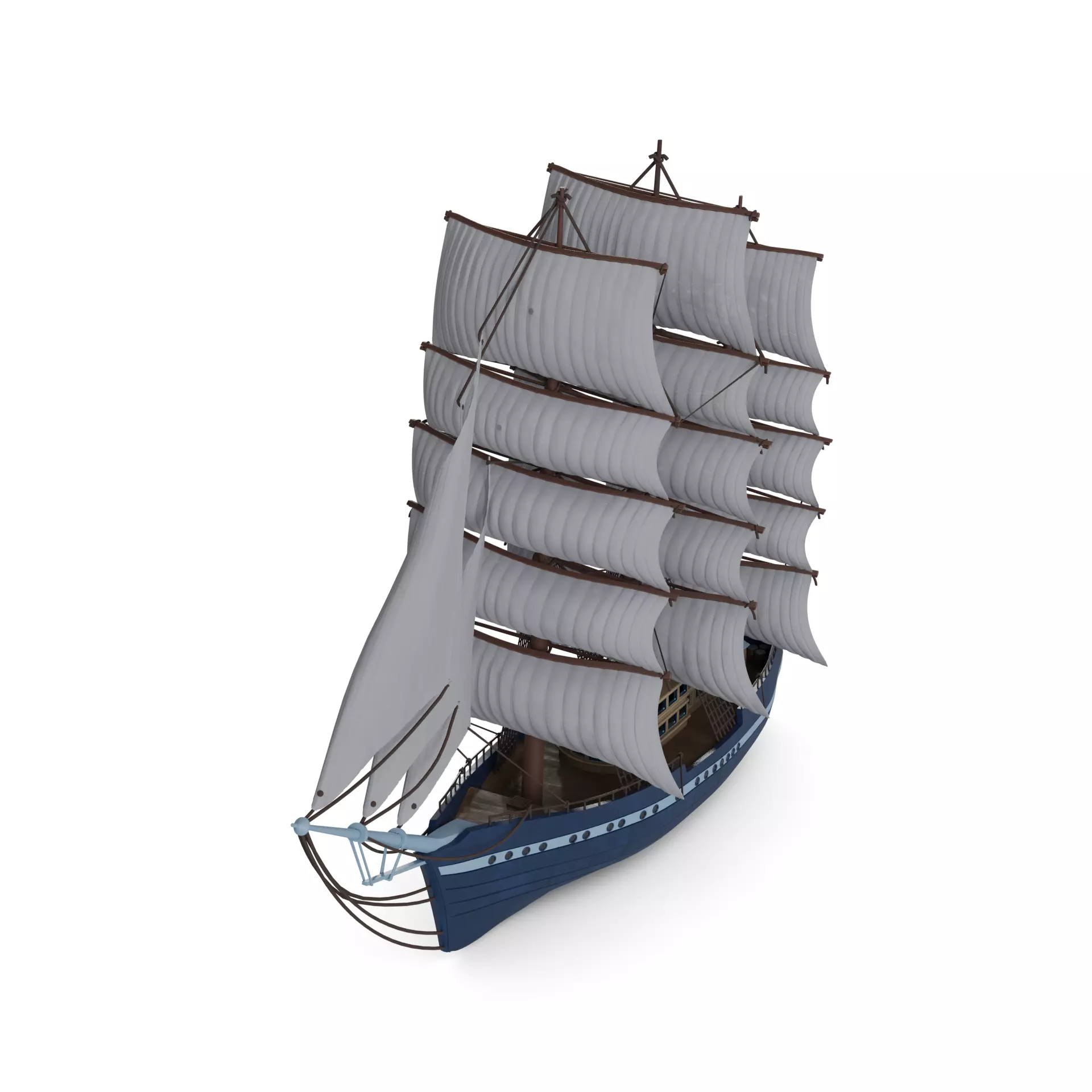 Sailboat 3D model_0