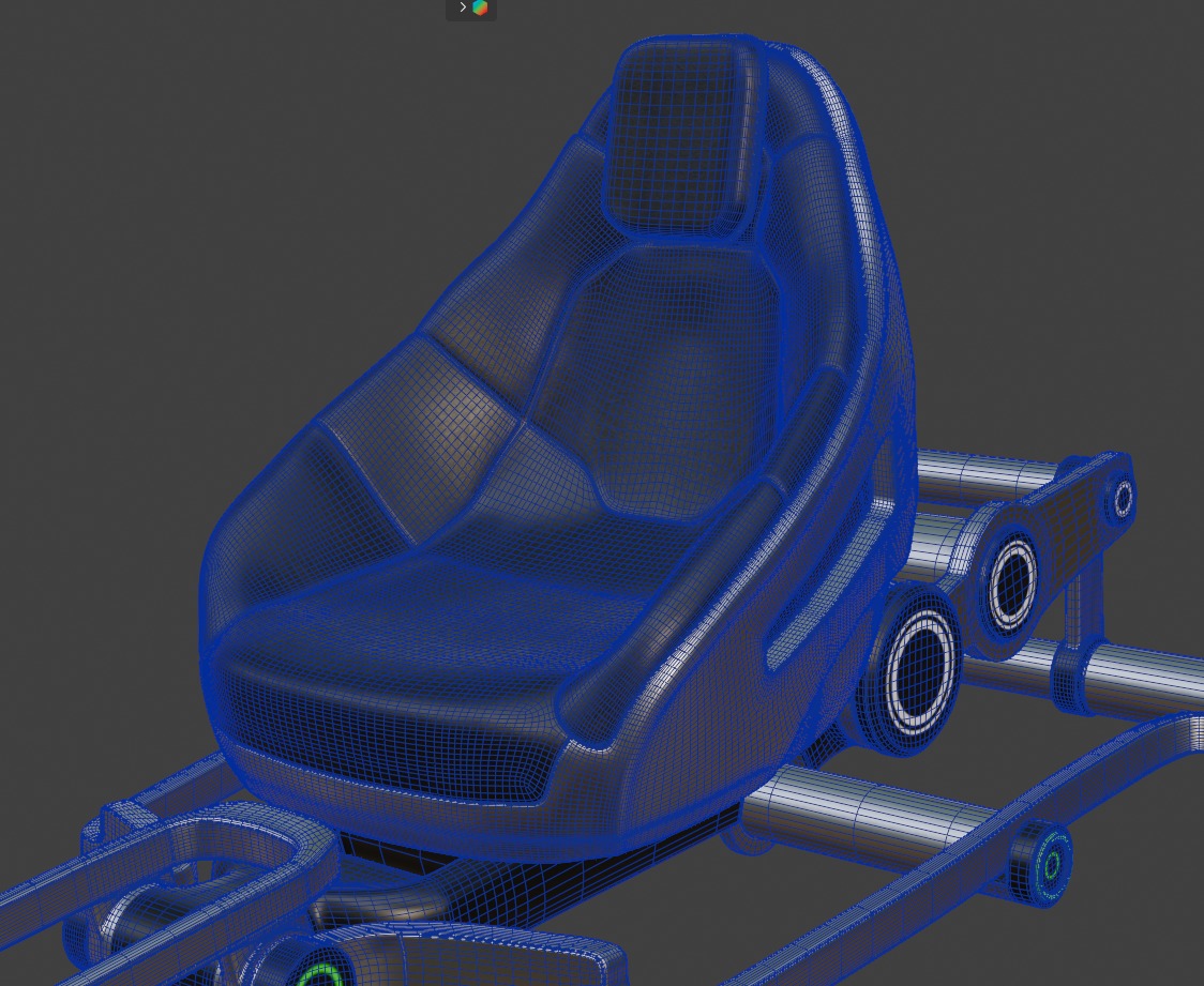 Recumbent Tricycle 3D model_9