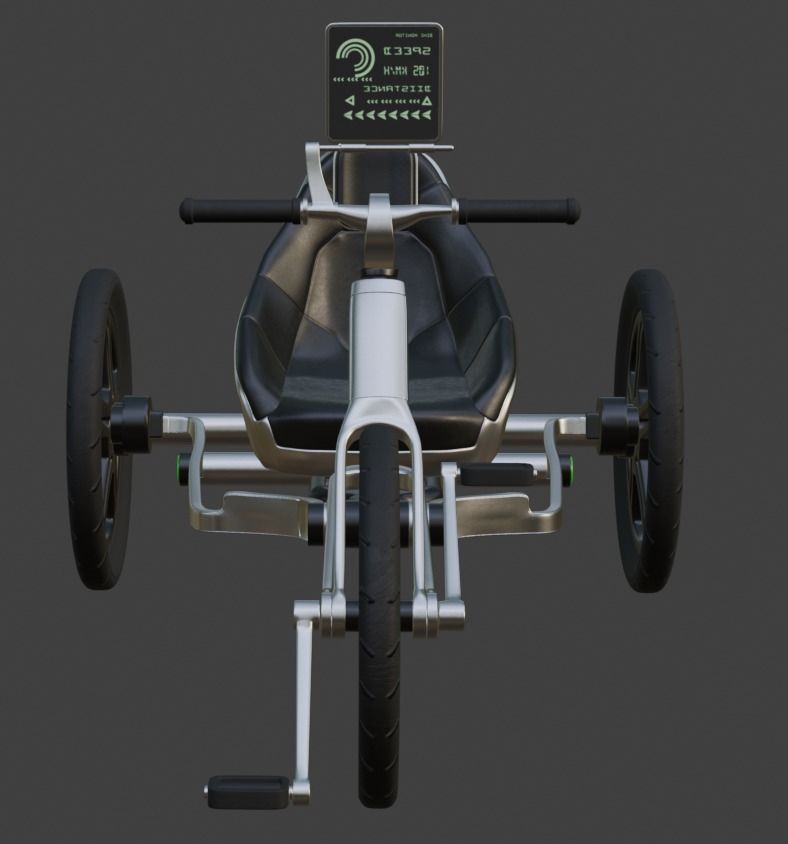 Recumbent Tricycle 3D model_1