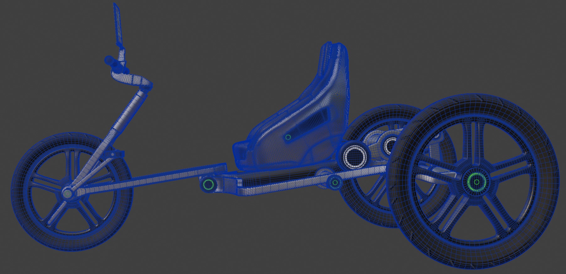 Recumbent Tricycle 3D model_6