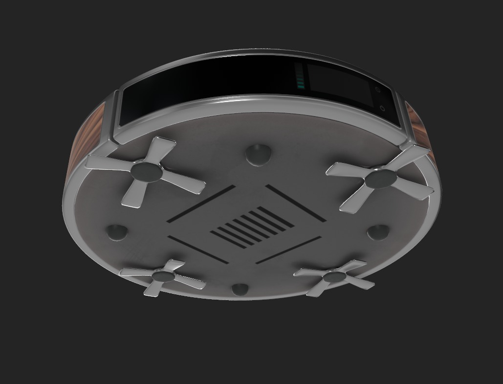 Robotic vacuum cleaners Low-poly 3D model_3