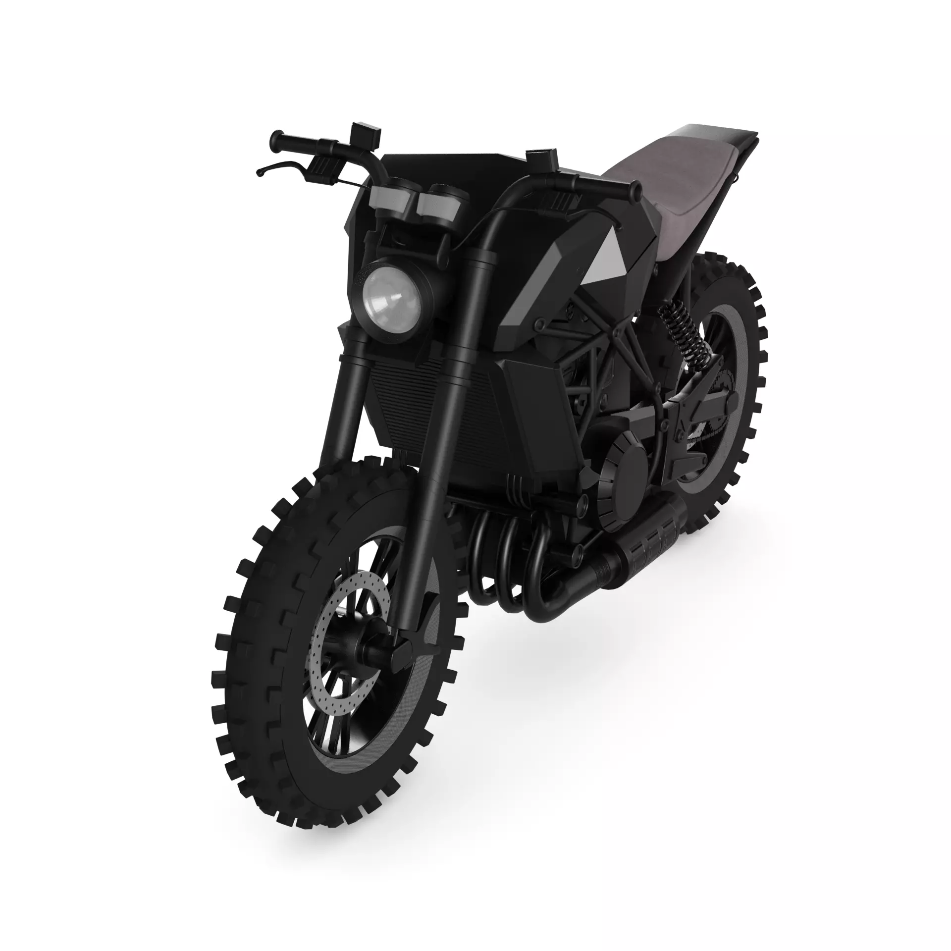 Trail Motorcycle 3D model_0
