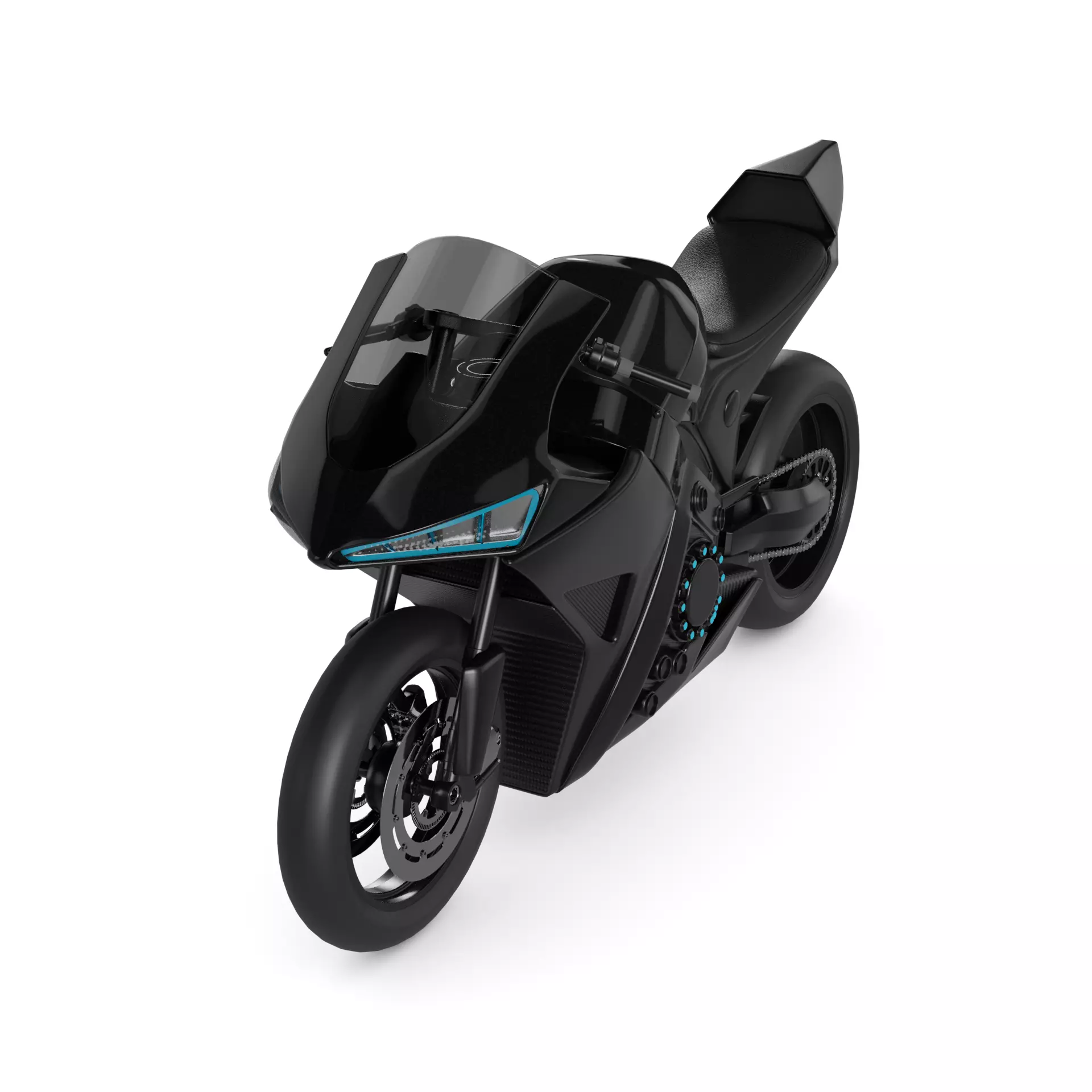 Standard Motorcycle 3D model_0