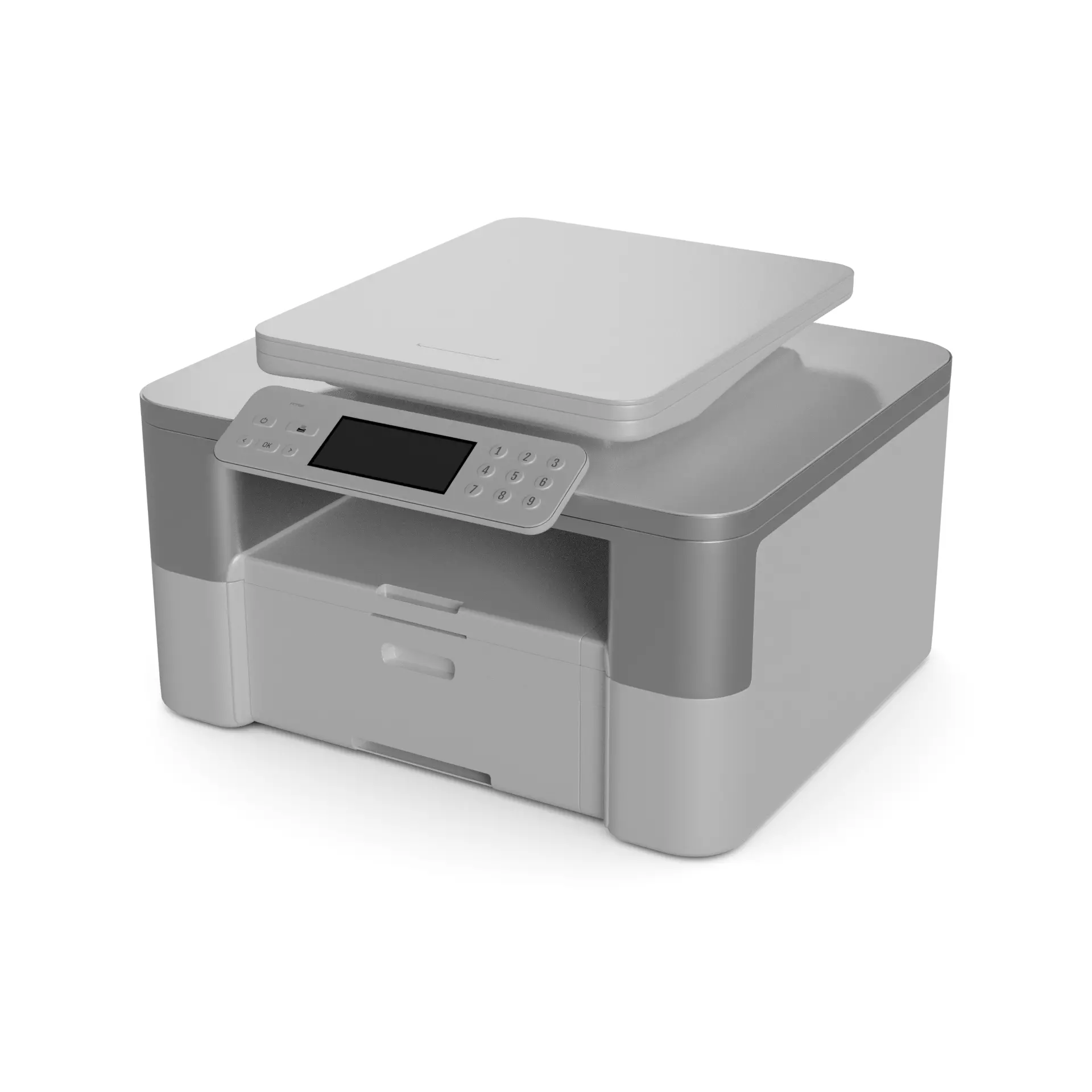 Printing Devices Inkjet Low-poly 3D model_0