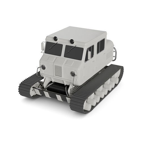 Snowcat Tracked Vehicle 3D model