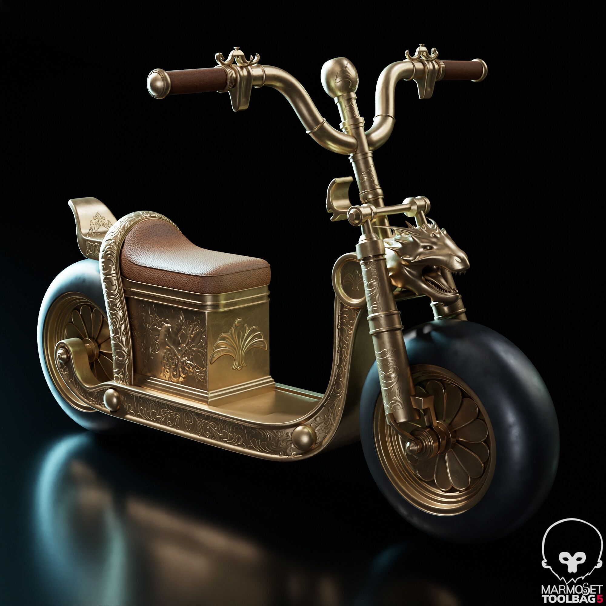 Stunt Scooter 3D model_1