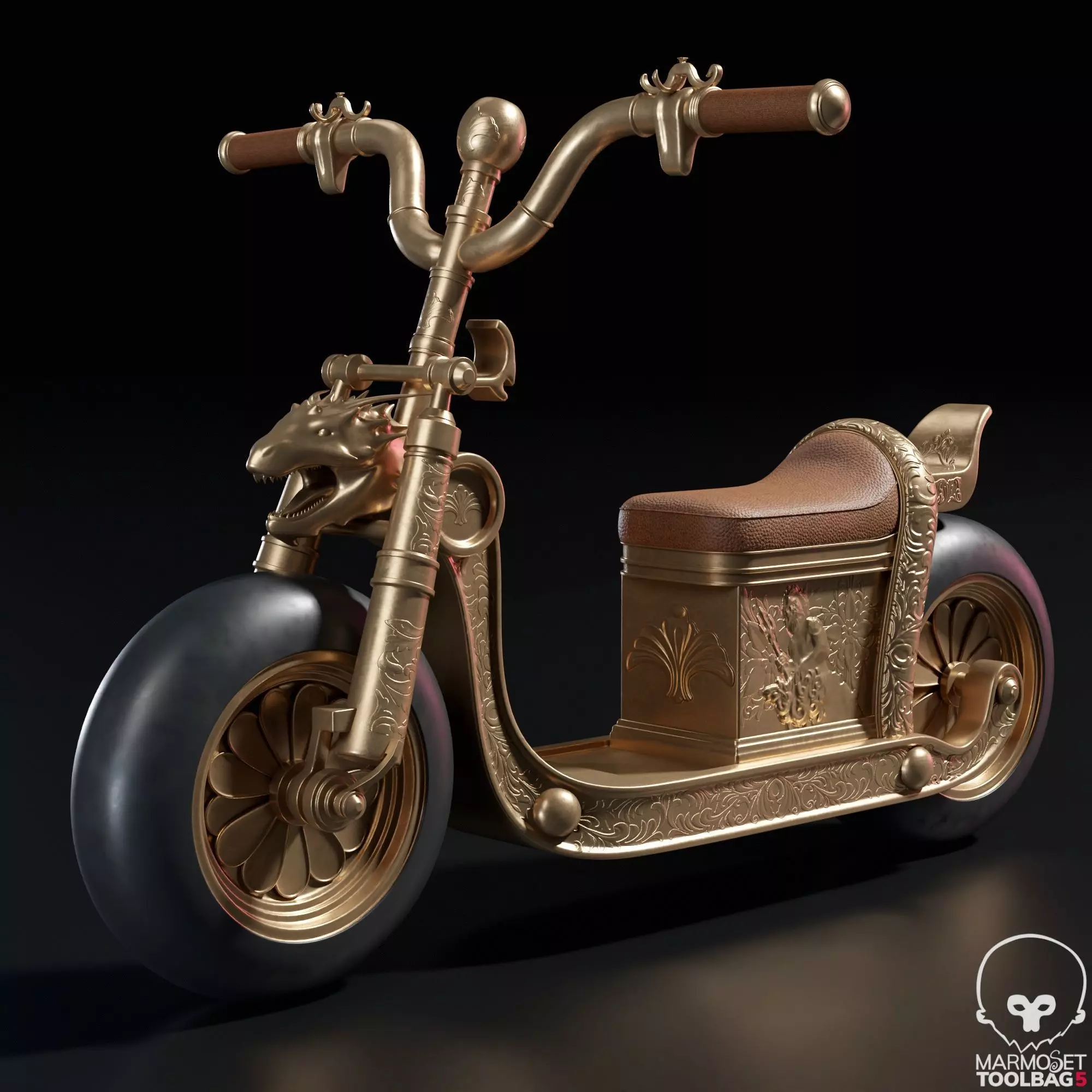 Stunt Scooter 3D model_0