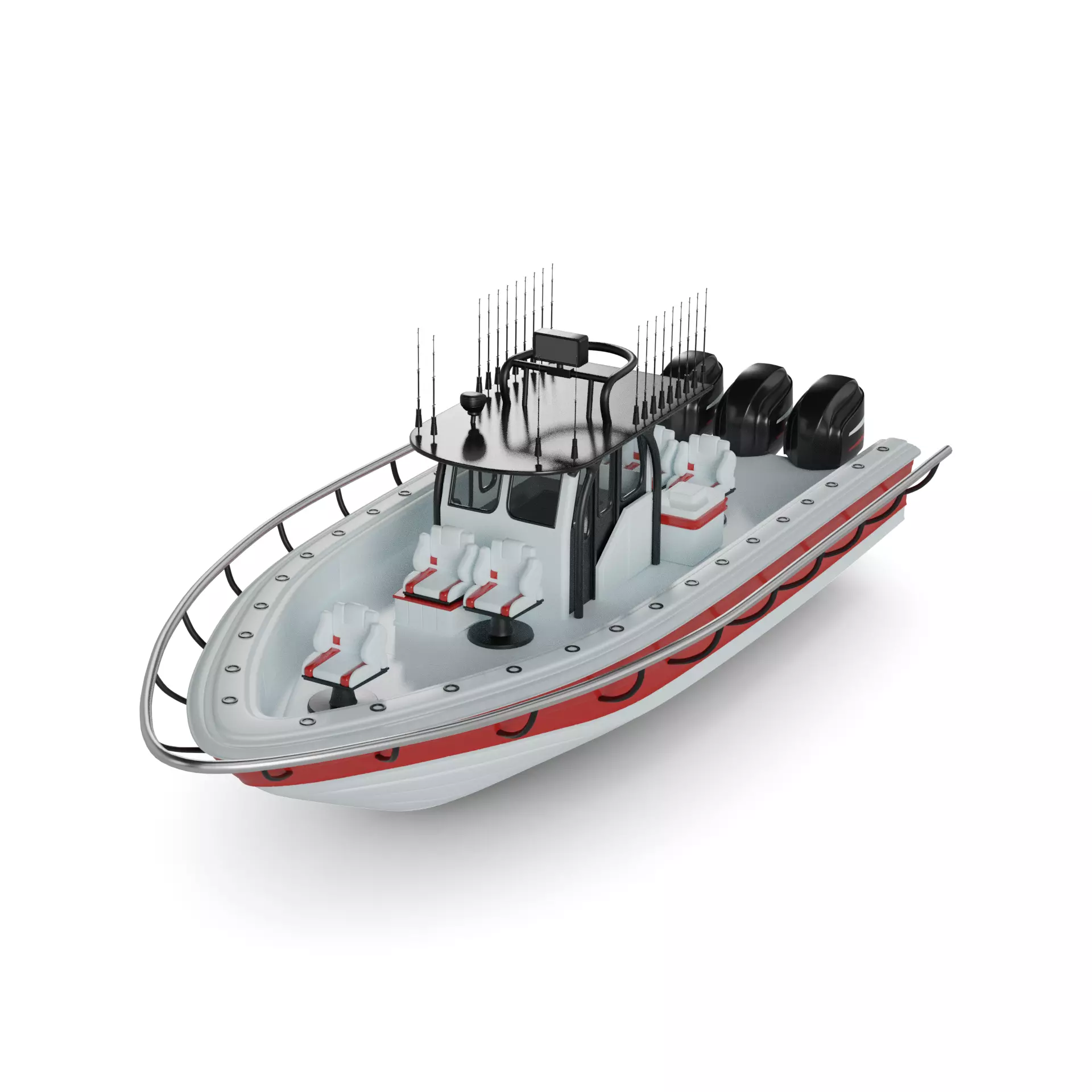 Motorboat 3D model_0