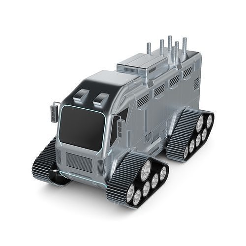 Snowcat Tracked Vehicle 3D model