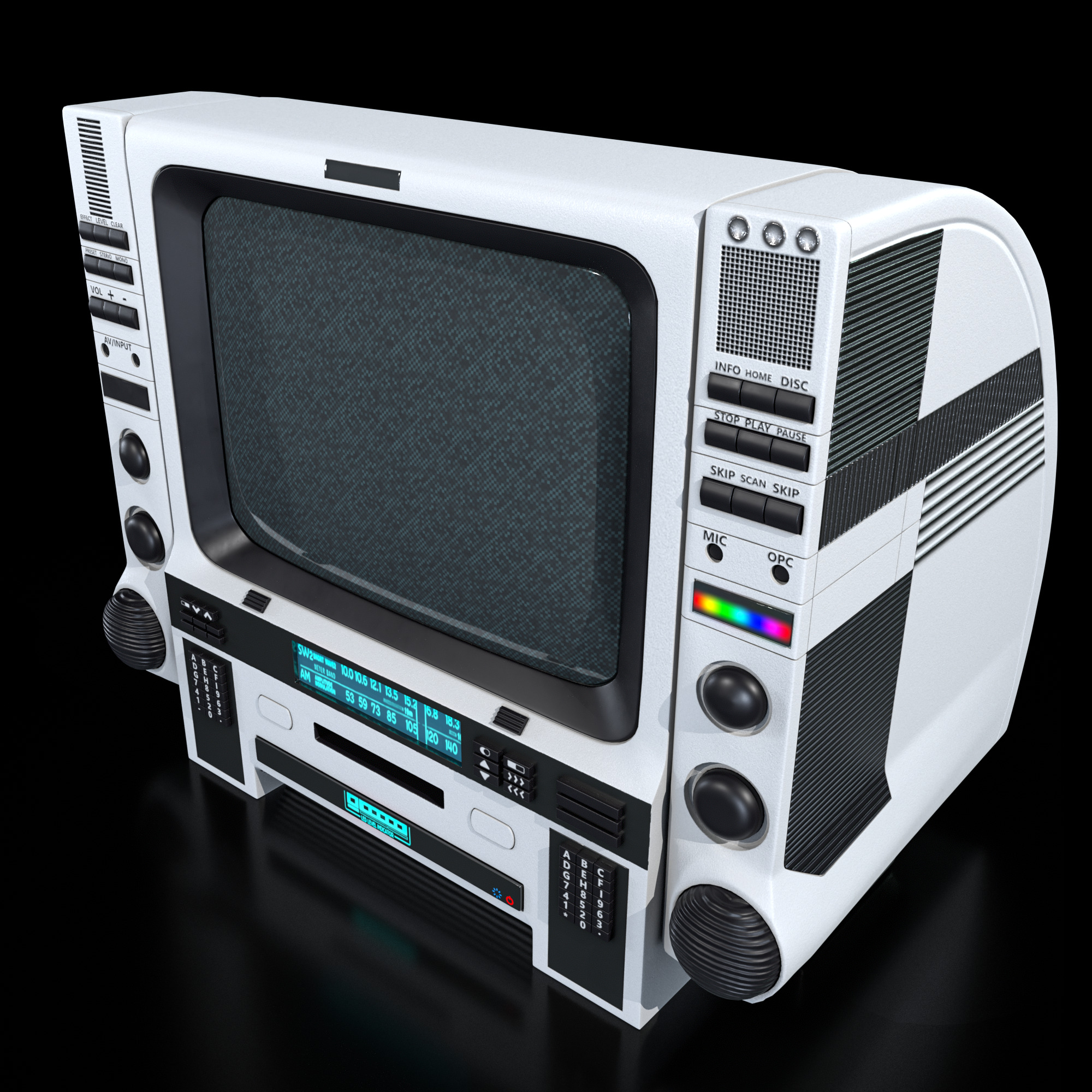 Stylized TV Low-poly 3D model_7