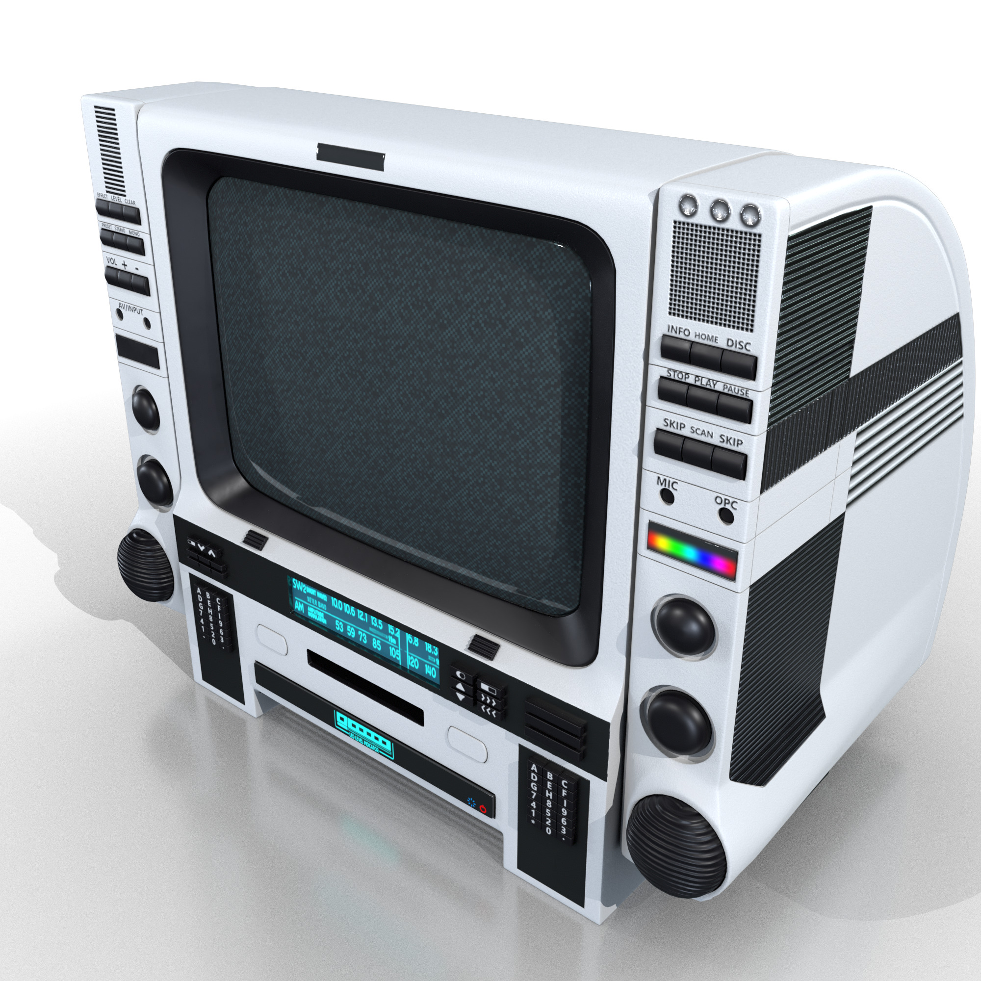 Stylized TV Low-poly 3D model_4