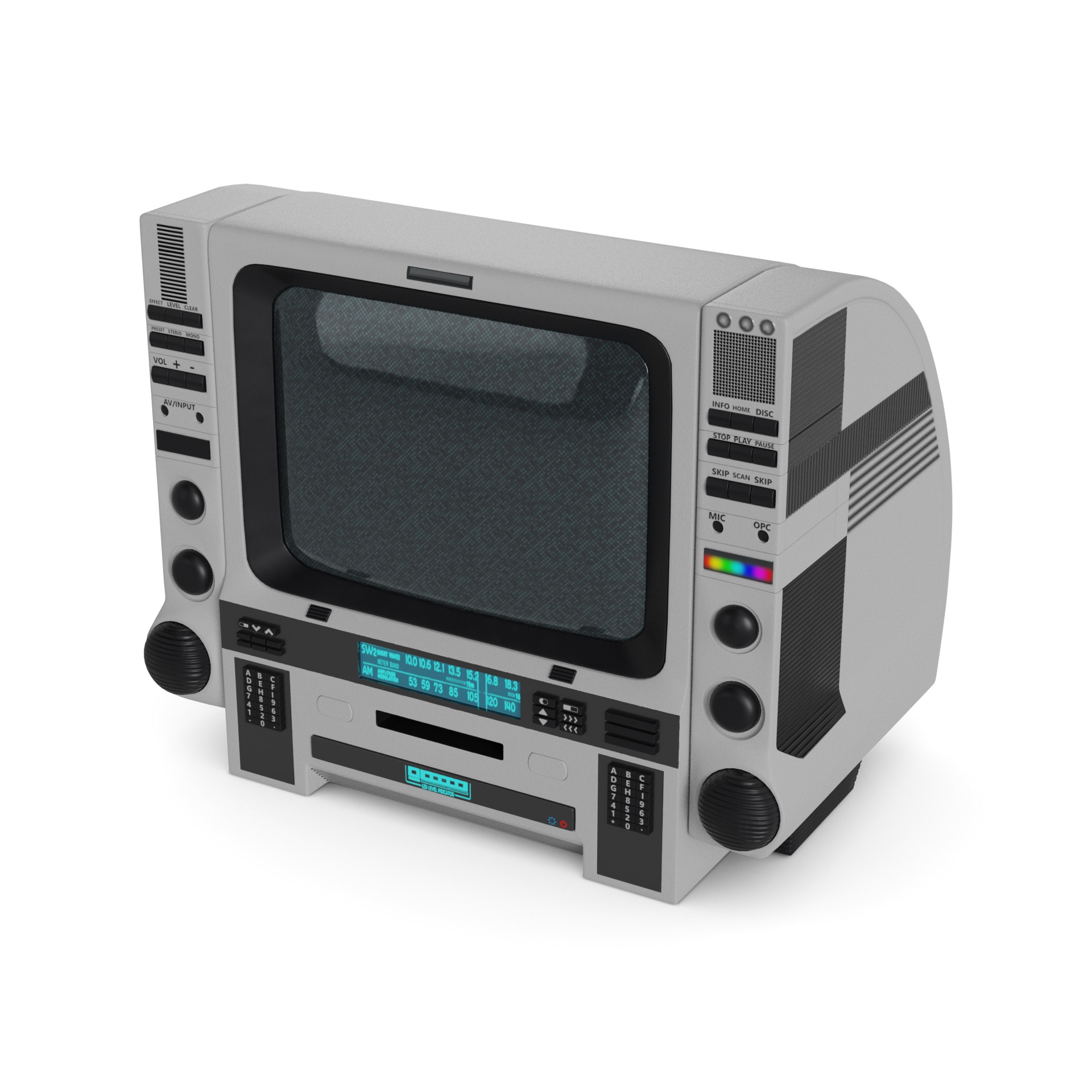 Stylized TV Low-poly 3D model_15