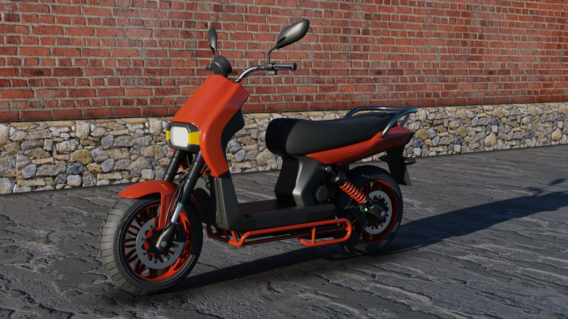 Off-road Scooter 3D model_4