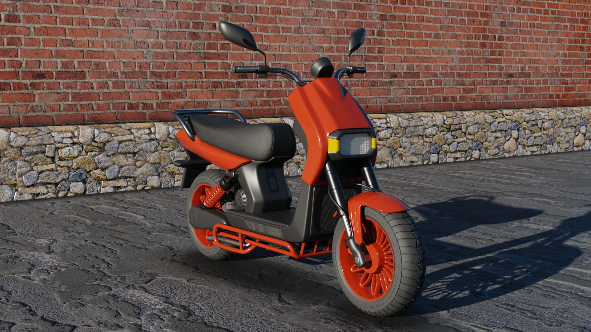 Off-road Scooter 3D model_1