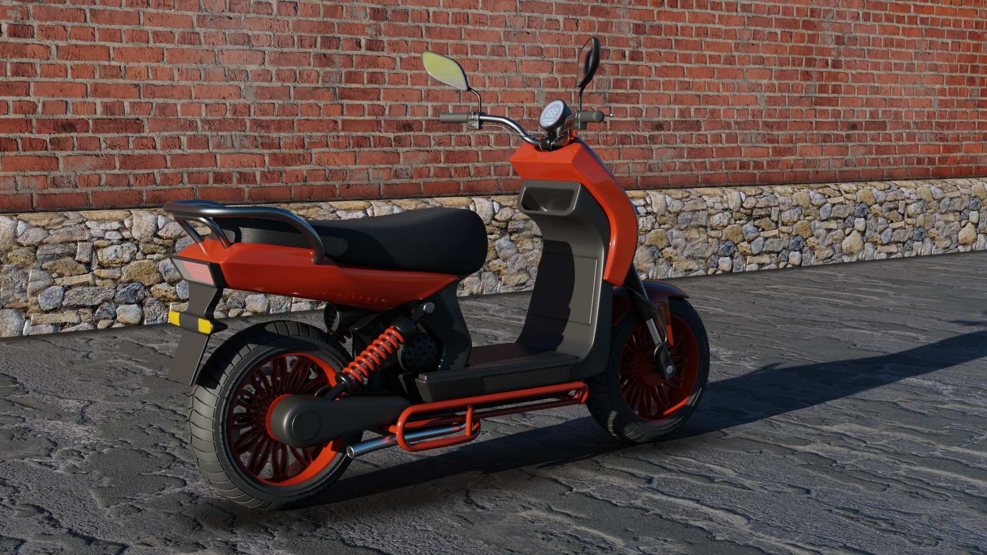 Off-road Scooter 3D model_2